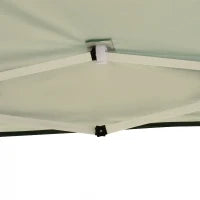 Gazebo Struttura in Acciaio Pieghevole Rivestimento Tessuto Oxford Verde 3x3m