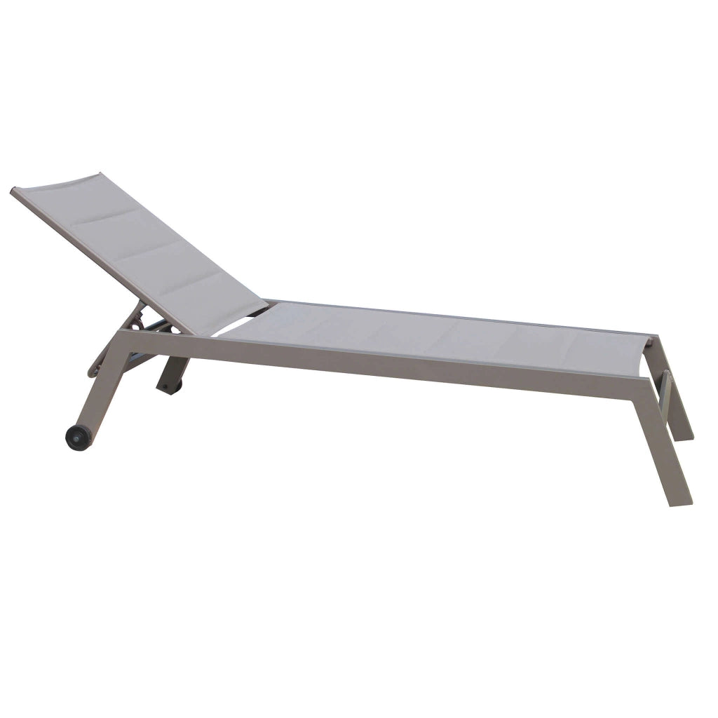 LETTINO FORMENTERA IMPILABILE IN COLORE TAUPE 198 X 61 X 34/95 CM