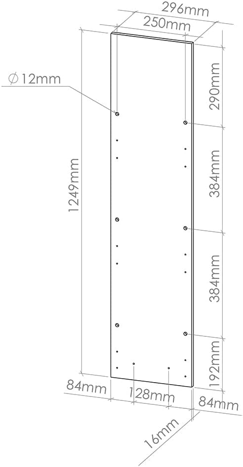 Frontale cucina R-Line, Bianco casa di campagna, 29.6 x 71.3 cm frontale del mobile per mobile base estraibile