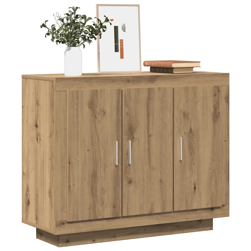 Credenza Rovere Artigianale 92x35x75 cm in Legno Multistrato 856865