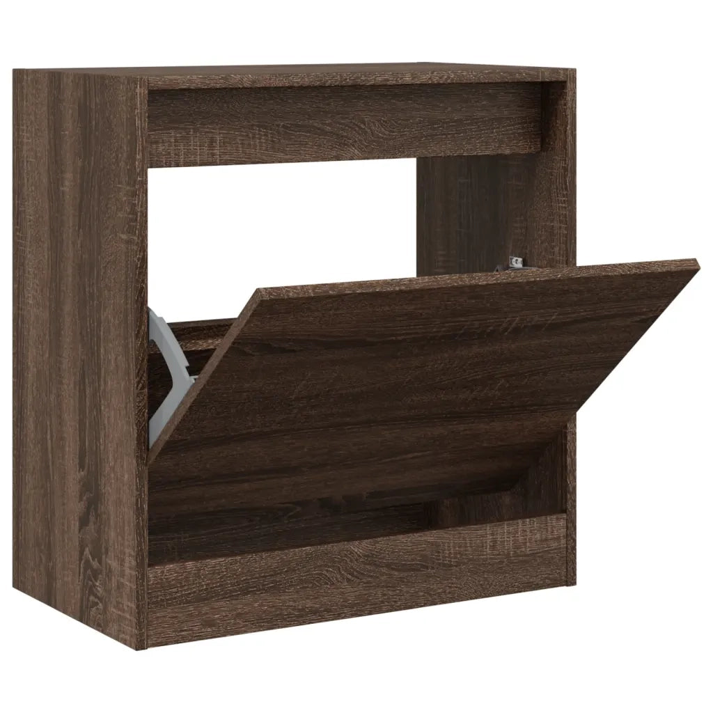 Scarpiera-Scaffale per scarpe Rovere Marrone 60x34x63,5 cm in Legno Multistrato