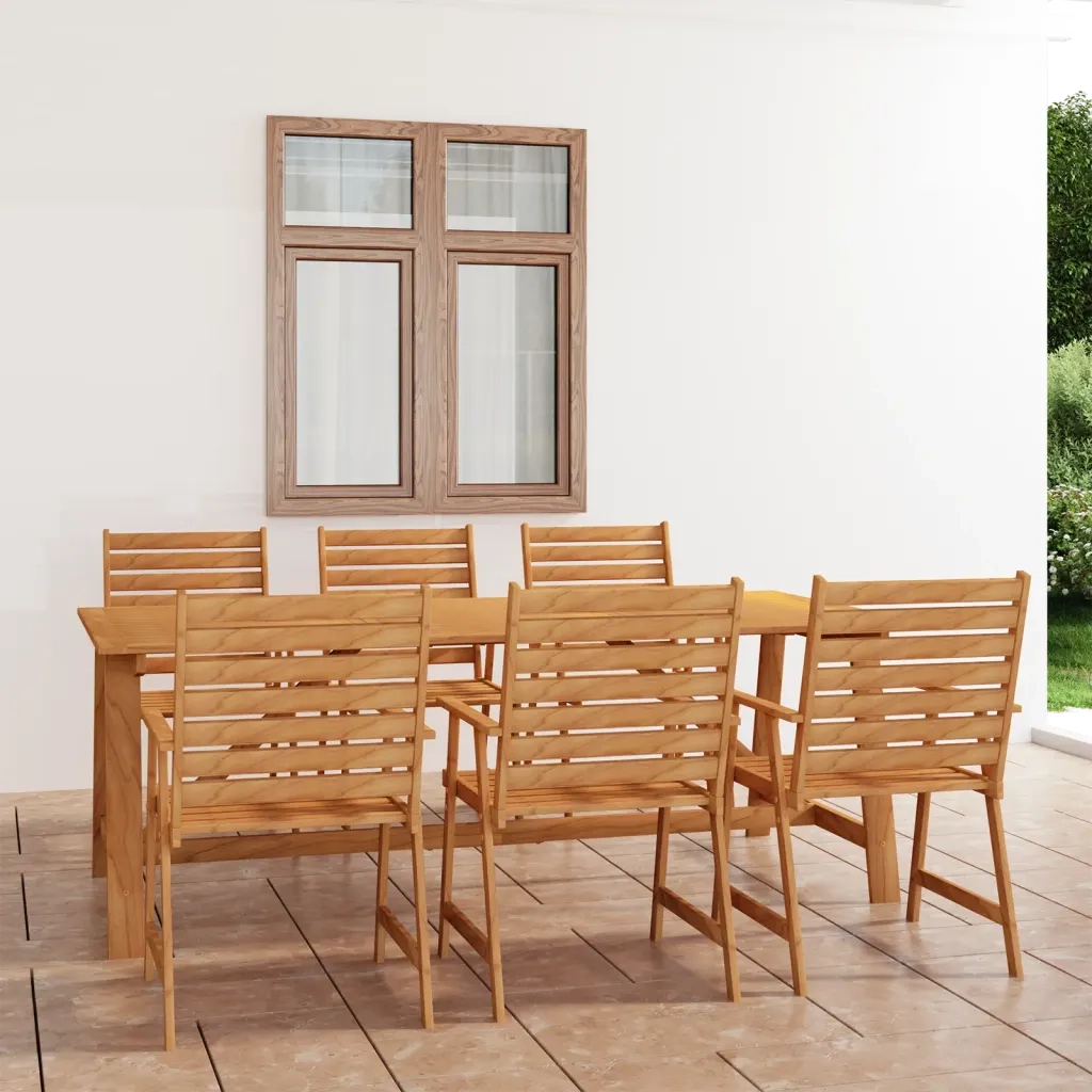 Set Pranzo da Giardino 7pz in Legno Massello di Acacia cod mxl 40664