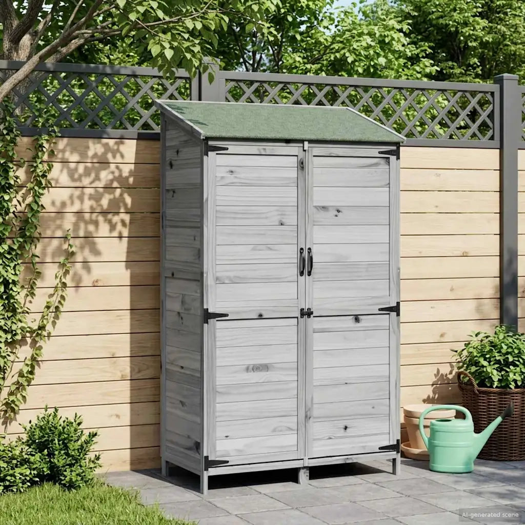 Capanno da Giardino Grigio 106,5 x 56 x 176 cm CFW6695368