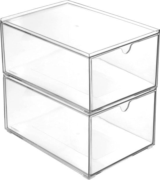 Due Organizzatori per Tavolo - 23 x 16.5 x 10 CM - Organizzatore di Cosmetici Stivale - Organizzatori di Caricamento per Ripostigli