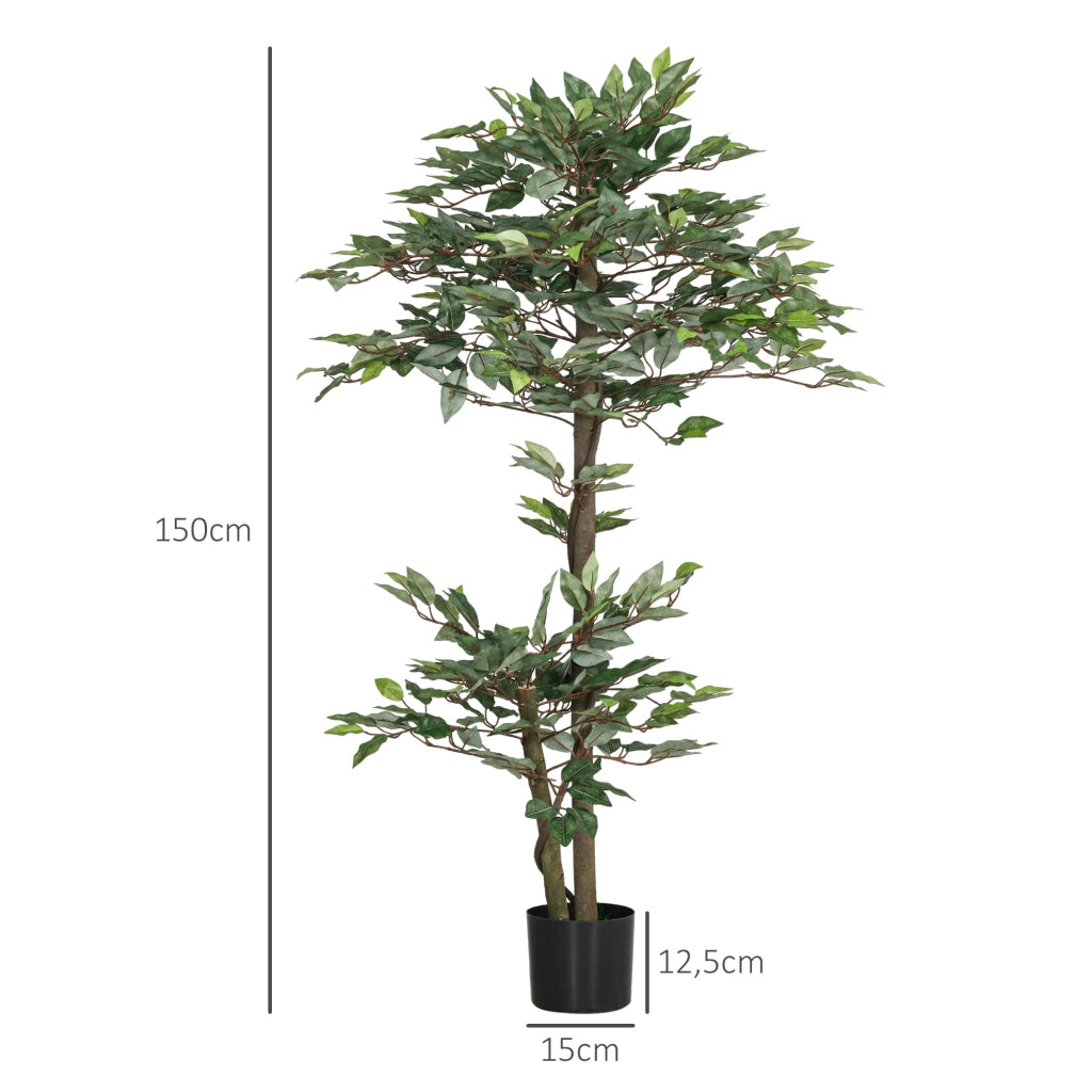 Pianta Artificiale Decorativa Verde ¨C zephmum ¨C con vaso 150 cm