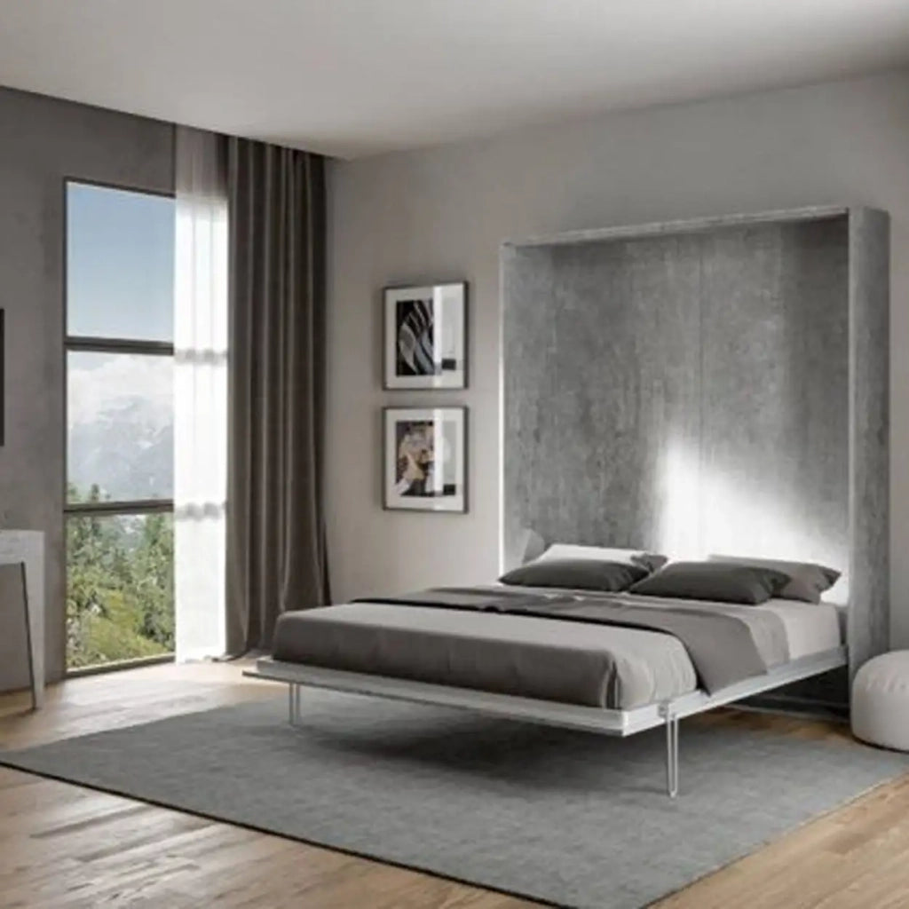 Letto matrimoniale a scomparsa 160 Kentaro cemento