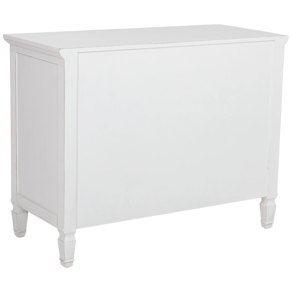 Cassettone in legno bianco 102x46x80h cm