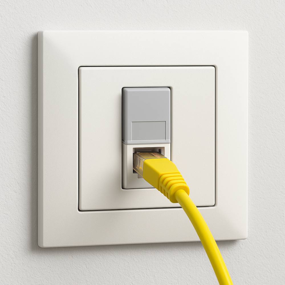 Connettore rj45 cat 5e utp toolless 1 modulo bianco