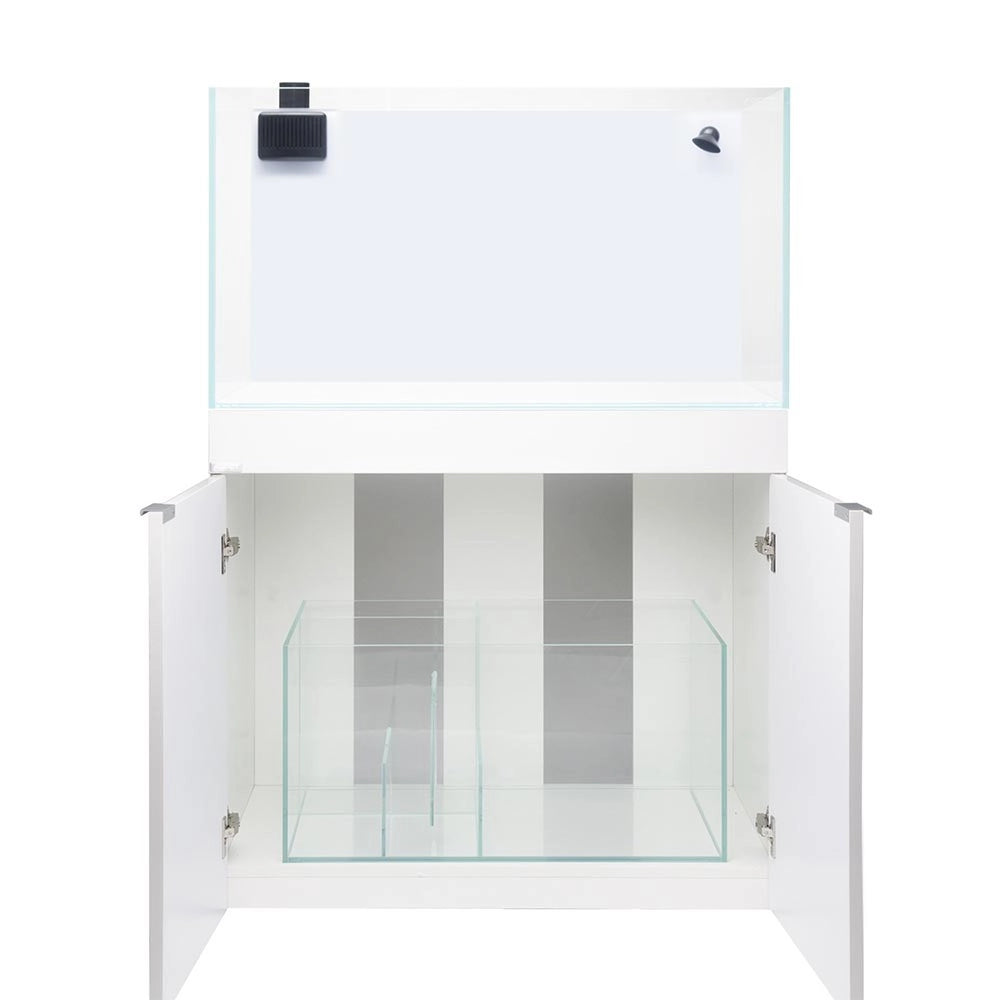 Aqpet Reef Aqua 90 Complete Marine cm90x50x50h - vasca in vetro extrachiaro con supporto e sump Colore: Nero