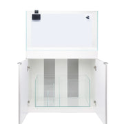 Aqpet Reef Aqua 90 Complete Marine cm90x50x50h - vasca in vetro extrachiaro con supporto e sump Colore: Nero