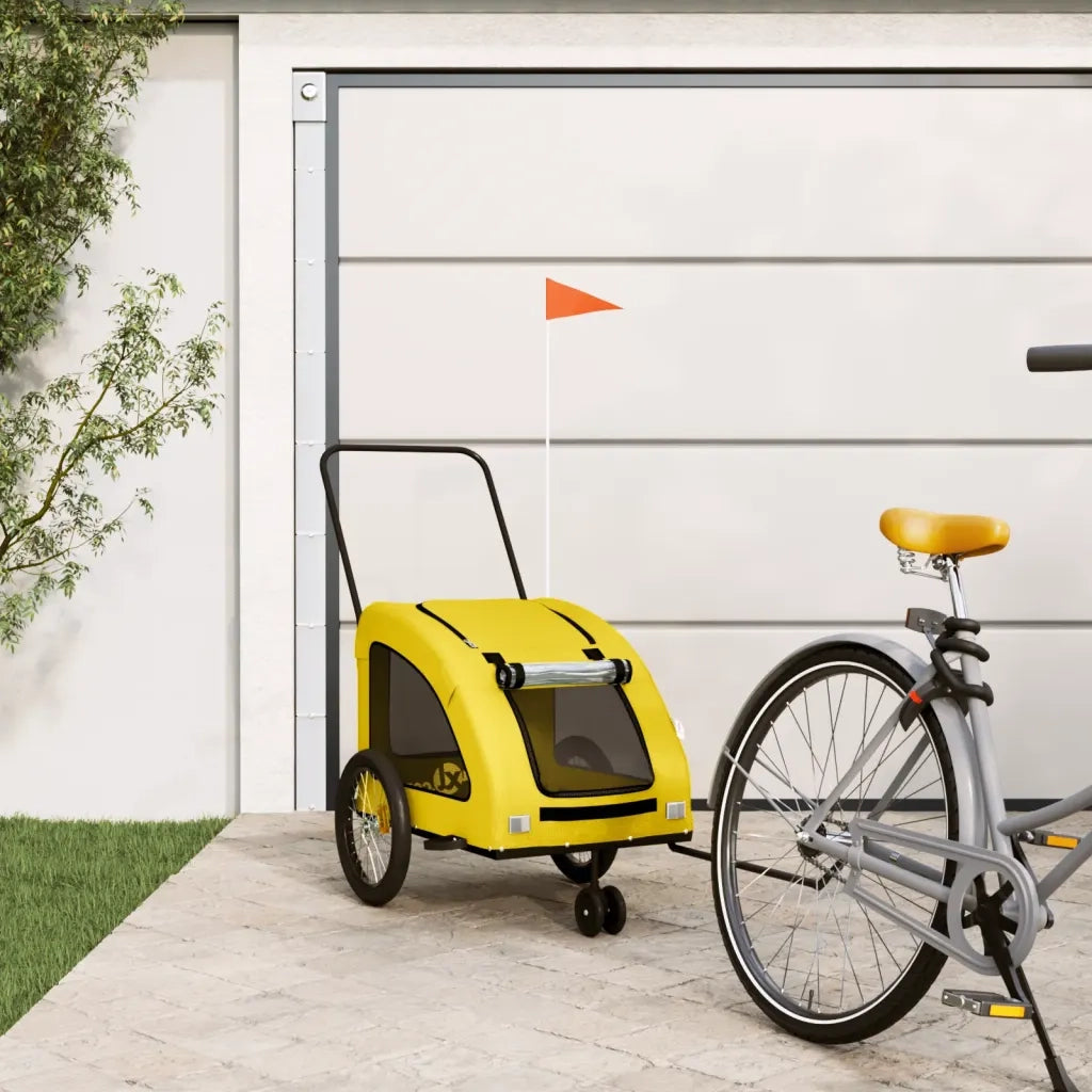 Rimorchio da Bici per Animali Giallo Oxford e Ferro CFW6802632