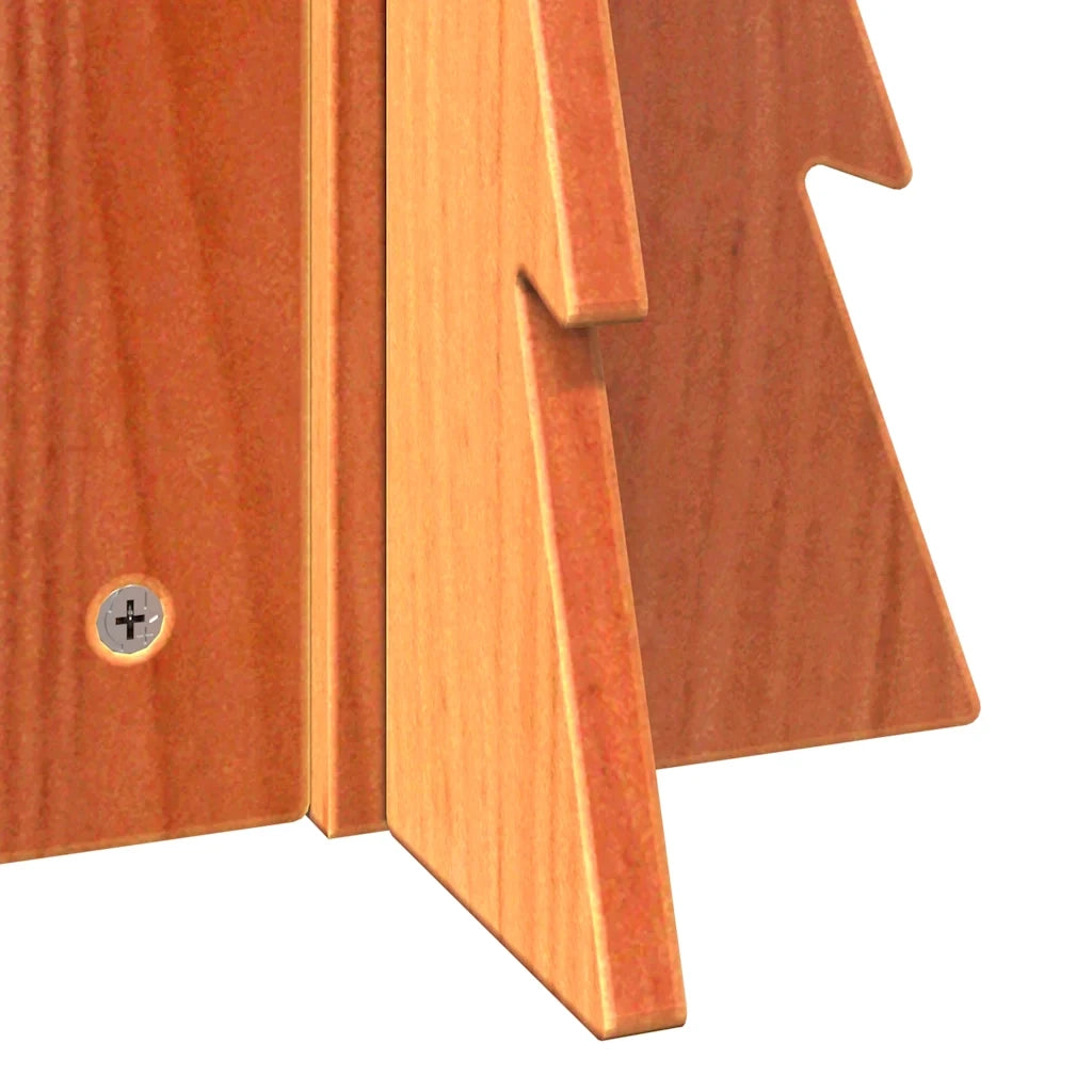 Albero di Natale Marrone Cera 49 cm in Legno Massello di Pino 858176