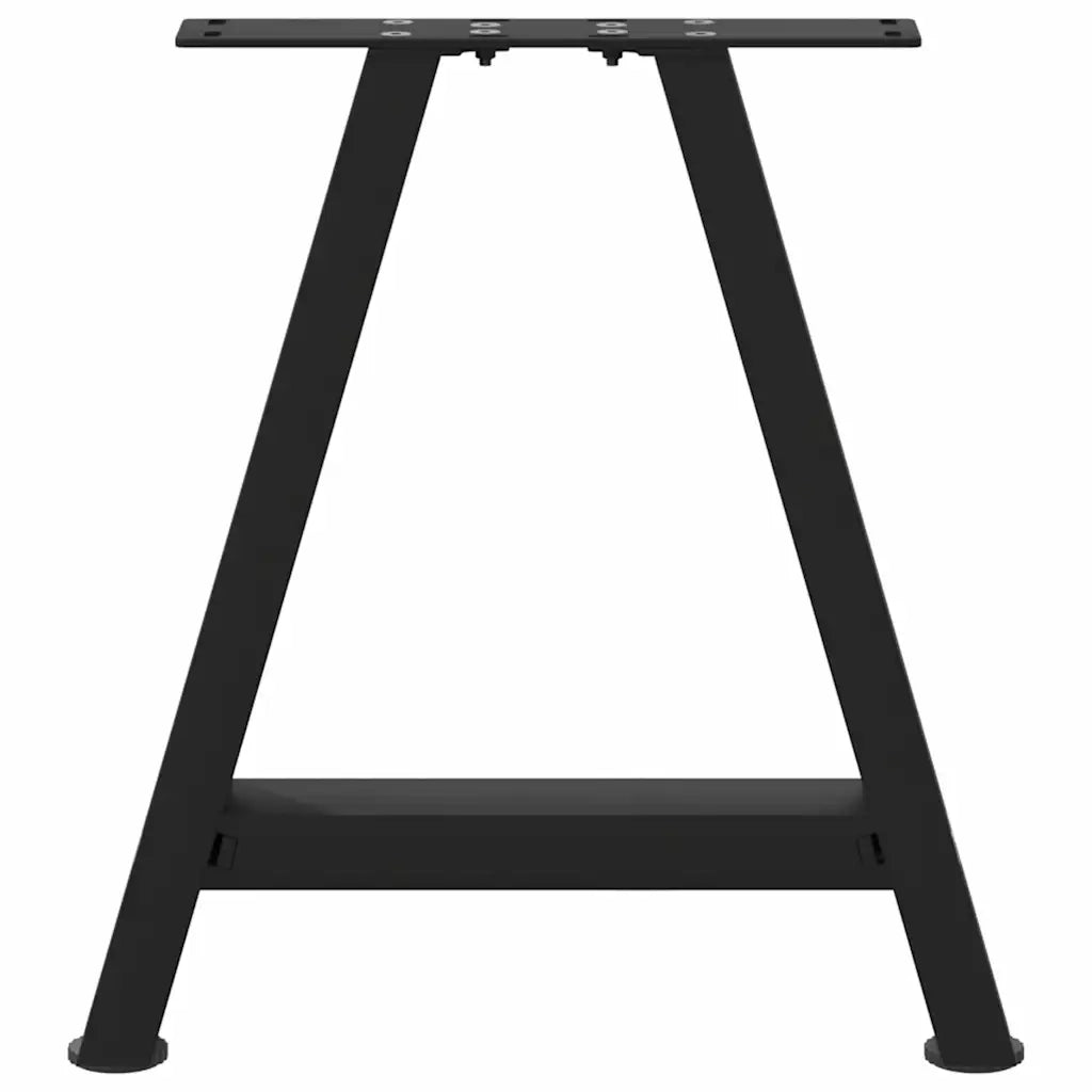 Gambe per Tavolino da Caff¨¨ a Forma di A 2 pz-Set di 2 Gamba per Tavolo Nere 38x(42-43) cm Acciaio