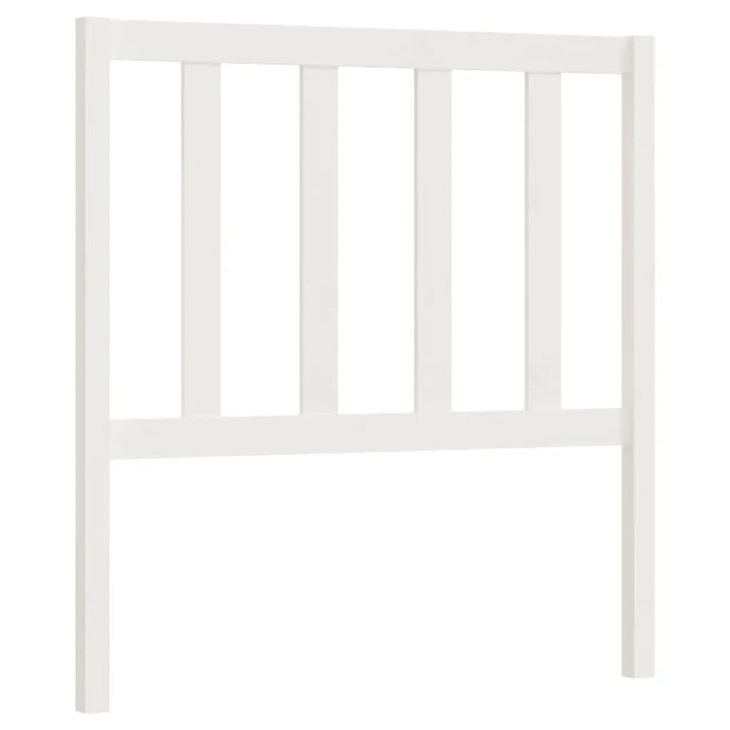 Testiera per Letto Bianca 81x4x100 cm in Legno Massello di Pino 817716