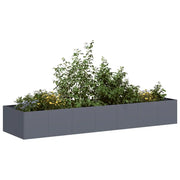 Fioriera Antracite 280x80x40 cm in Acciaio 860761