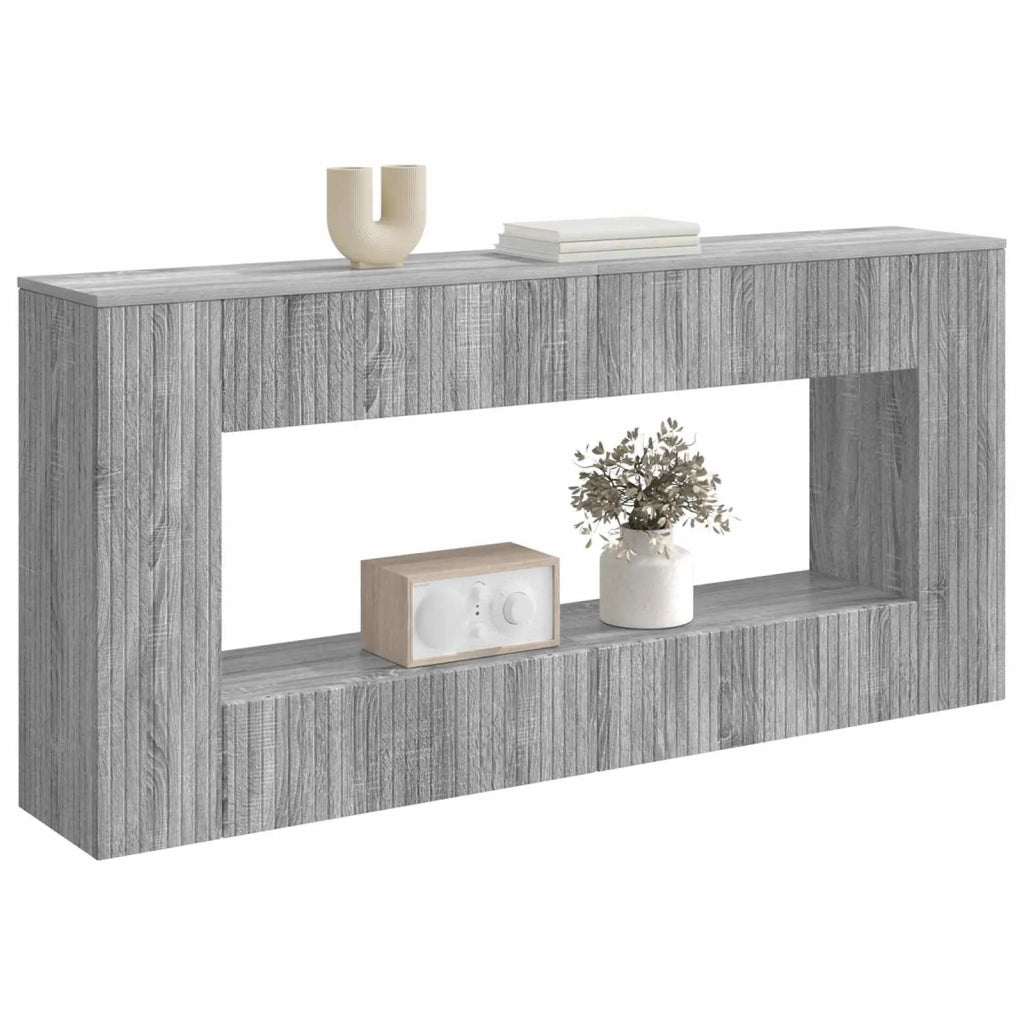 Tavolo consolle Rigato Sonoma grigia 155 x 29 x 74 cm