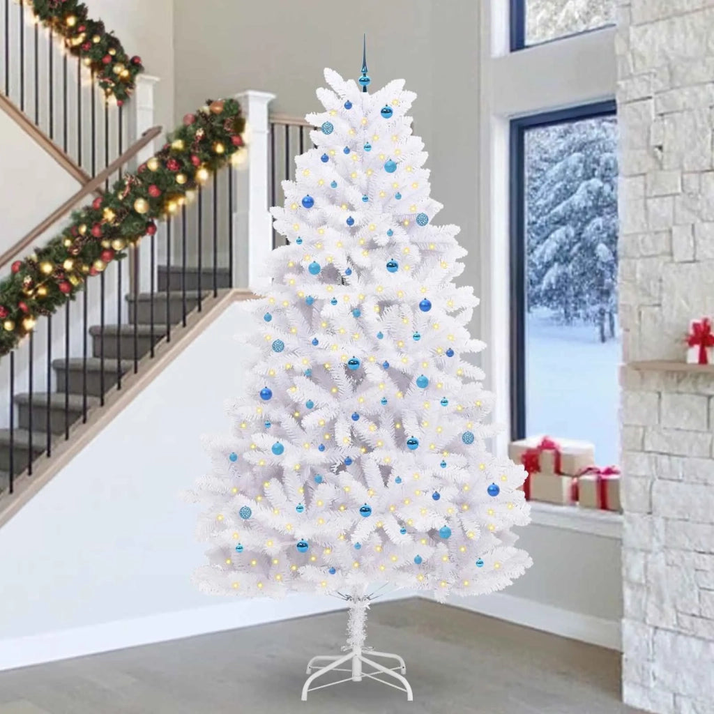 Albero di Natale Artificiale con Rami Pieghevoli Bianco 300 cm 3426637