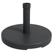 Base per Ombrellone Ø46,5 cm da 15kg per Pali da Ø3,8 e Ø4,8 cm in Plastica e Cemento Nero