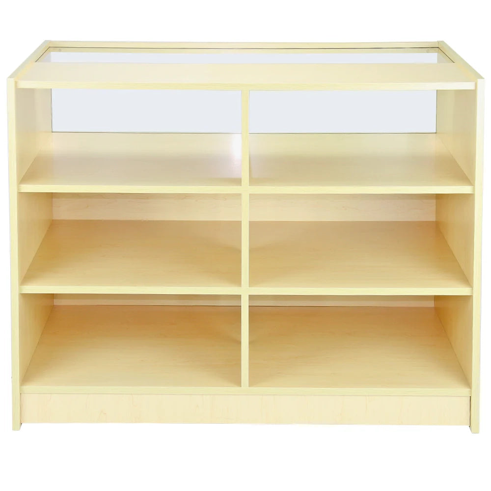 Set Galaxy con 3 Banconi da Negozio e Reception con Finitura in Acero Laminato