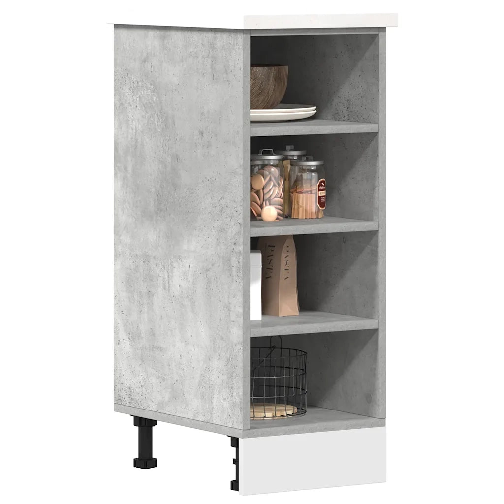 vidaXL Armadio Inferiore “Riga” Grigio Cemento 30x44,5x81,5 cm
