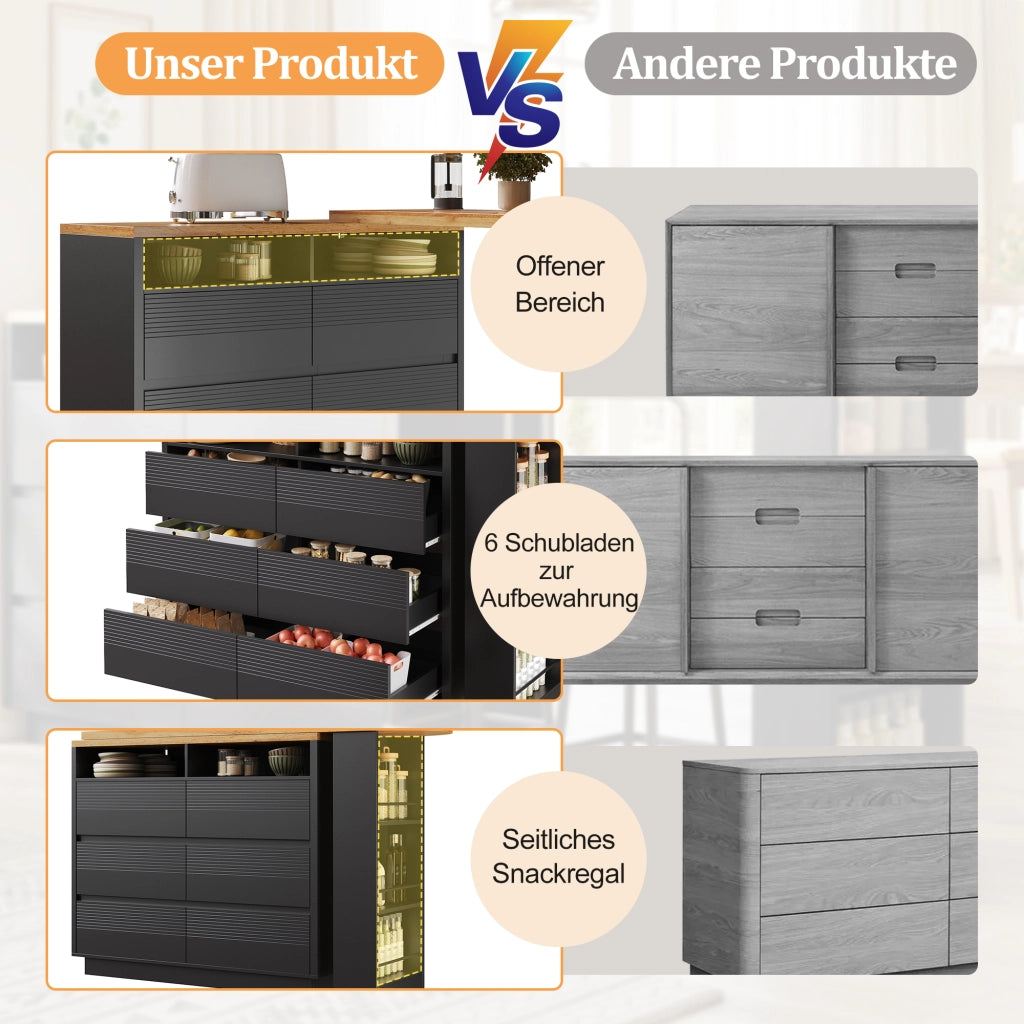 Tavolo Bar Allungabile con Cassetti e Vano Contenitore ¨C Xylo ¨C 137-215x39x102 cm
