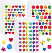 Sticker per Bambino - 1710 Stuks - Cuore e Stelle - Sticker Miniature con Effetto Iris - per Pasqua/Scrapbooking - Sostenibile/Papier - Sticker Adesivi