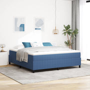 Letto Box Spring Blu Super King Tessuto Corduroy