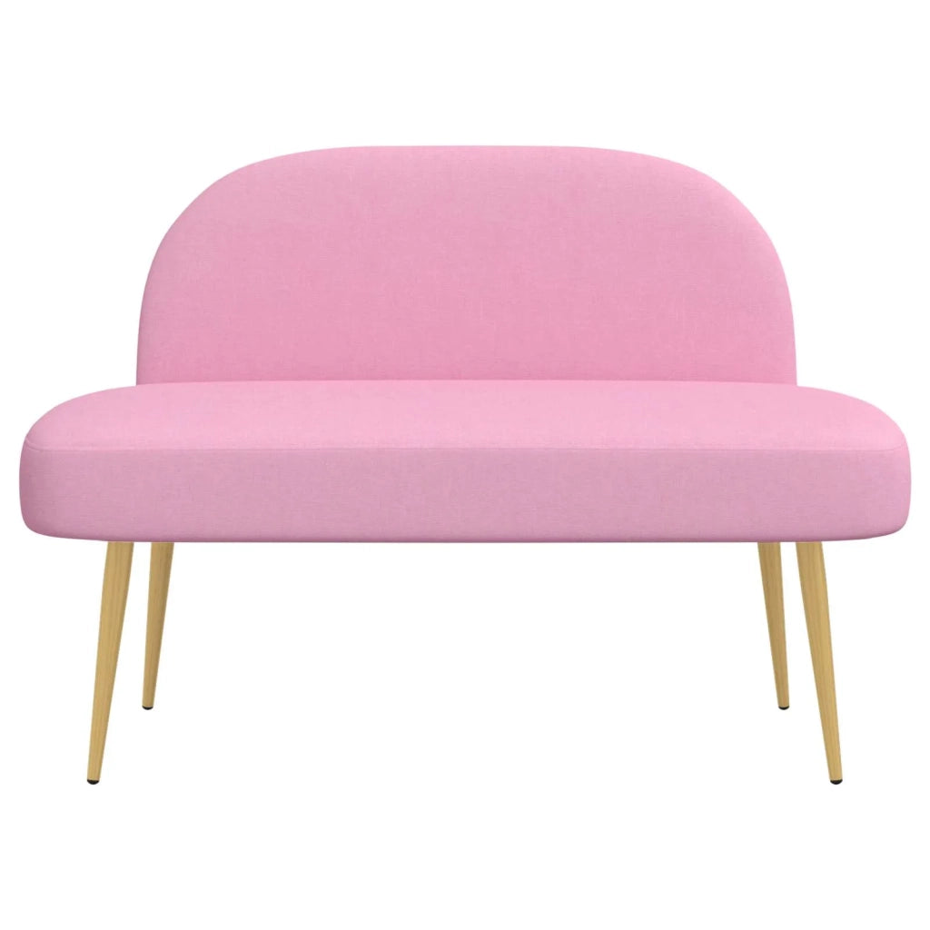 Panchina imbottita con schienale Rosa 110 x 60 x 76 cm CFW6060697