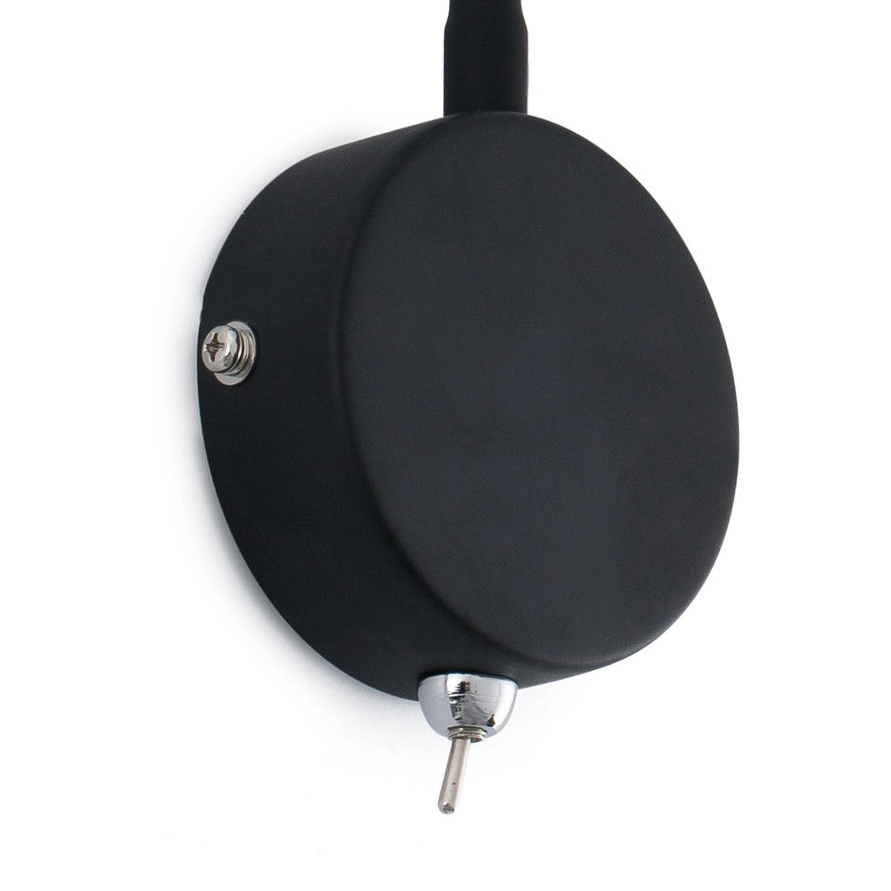 Faro Barcelona - Lampada da parete con braccio Loke Led 3W - Alluminio e Metallo Verniciato, Camera da letto, Luce da lettura - Nera