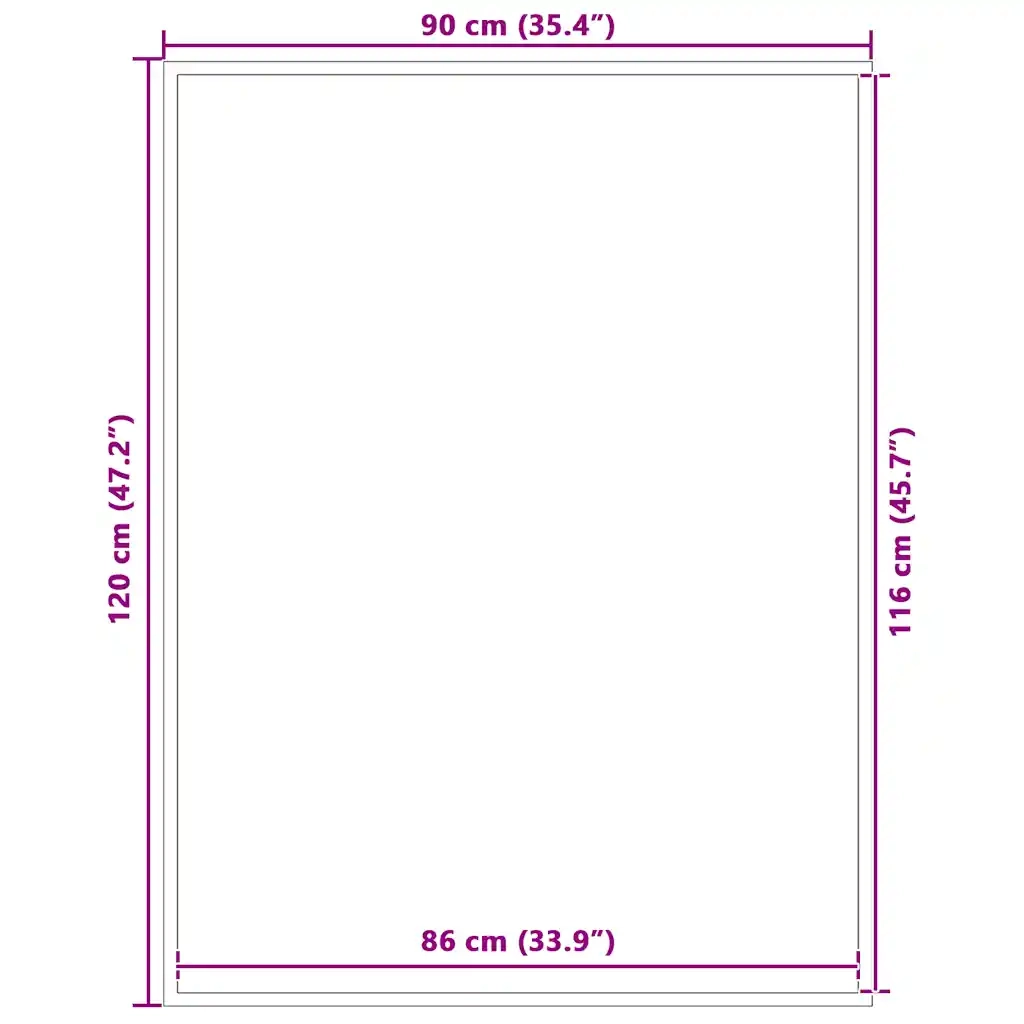 vidaXL Zerbino Marrone 90x120 cm