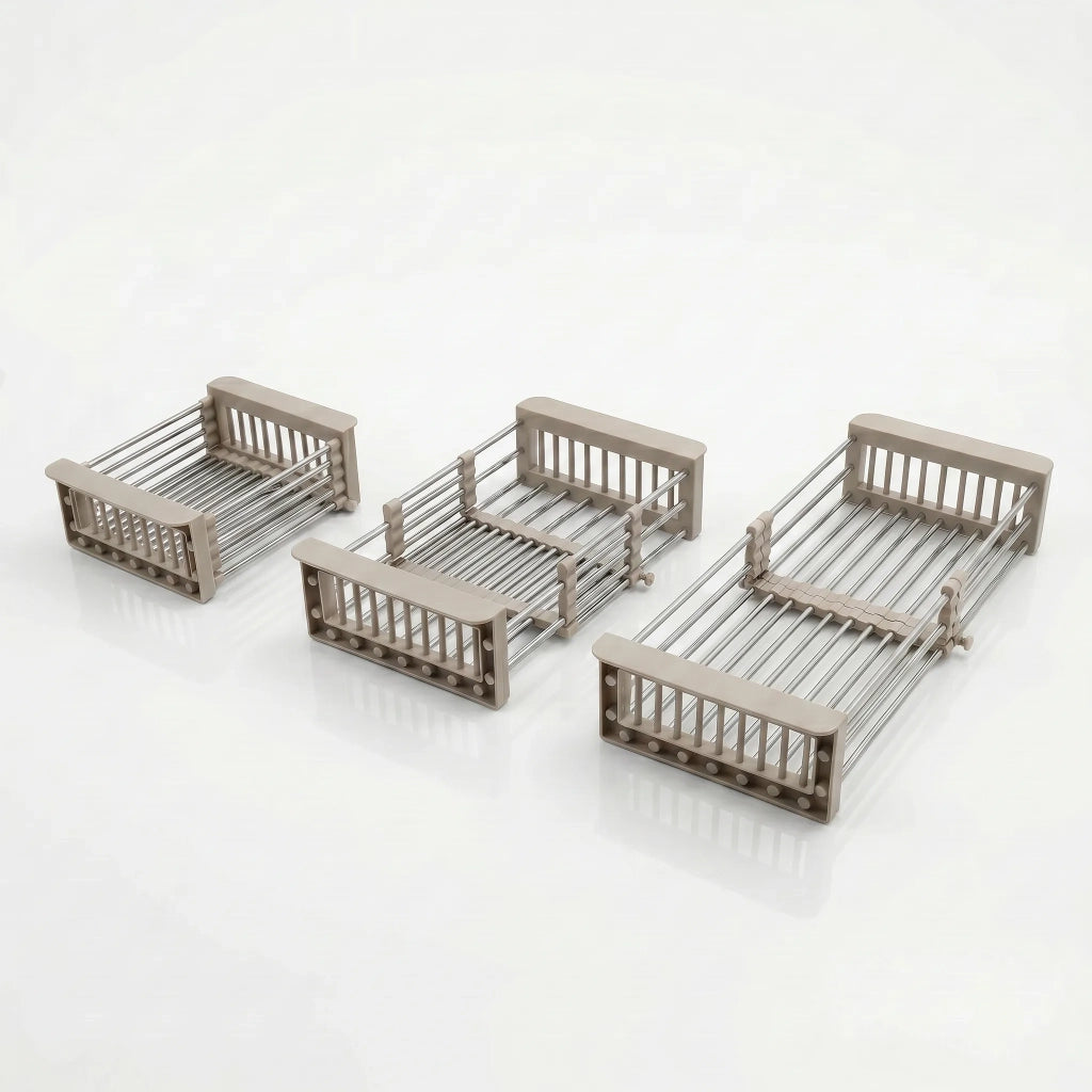 Set Di Accessori Per Lavello Da Cucina 3 Pz. Rea Beige