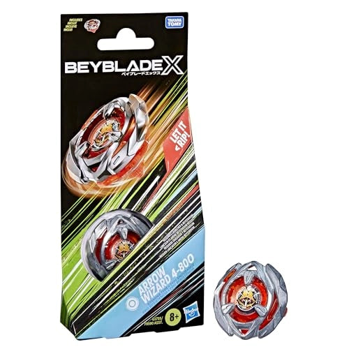 Beyblade X,Arrow Wizard 4-80O,Booster pack, beyblade singolo,Hasbro,Eta 8+