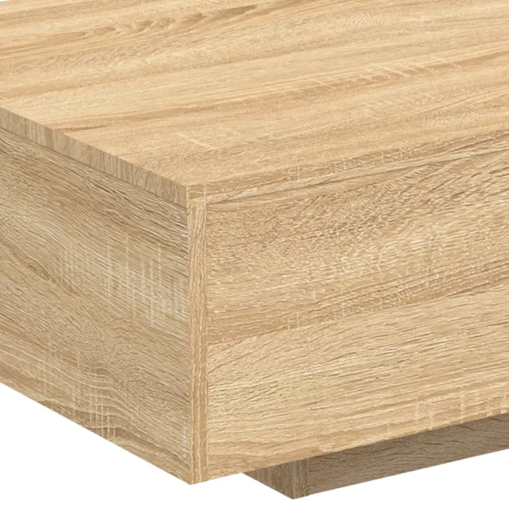 Tavolino da salotto | Tavolino da caff¨¨ | Tavolino da Soggiorno con Luci LED Rovere Sonoma 85x55x31 cm