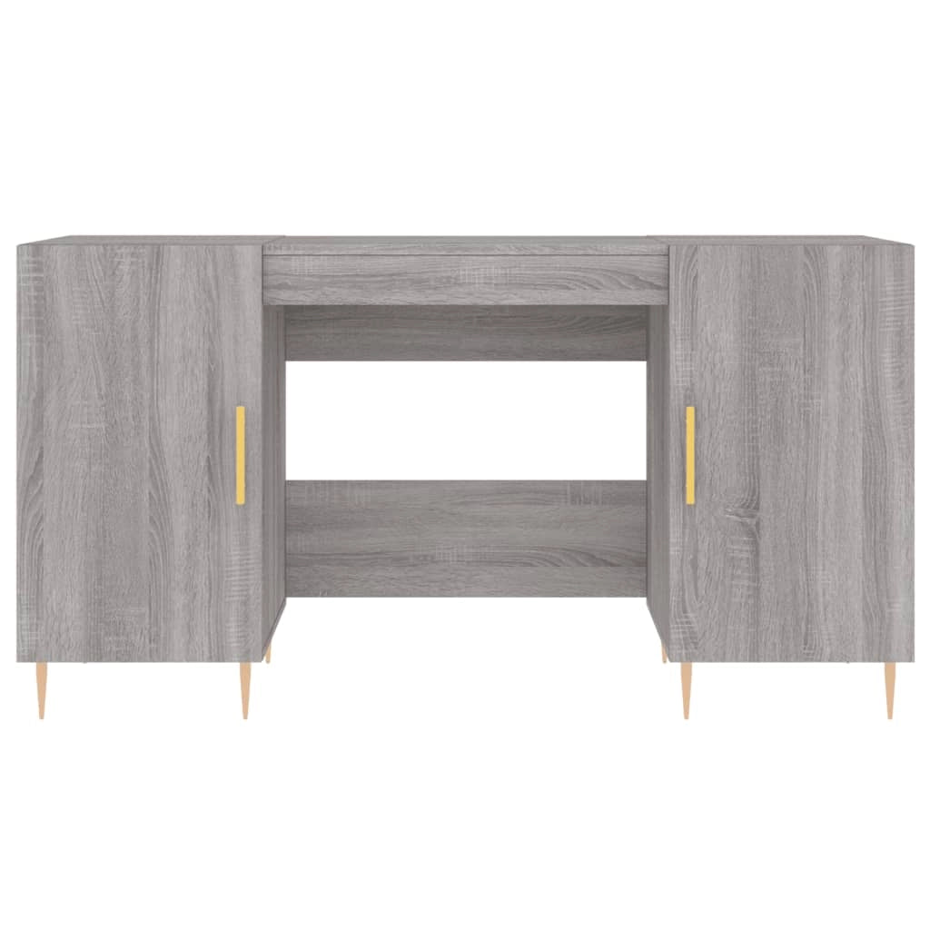 Scrivania Sonoma postazione computer mobile per computer scrivania da studio 140 x 50 x 75 cm legno ingegnerizzato grigio 02_0023953