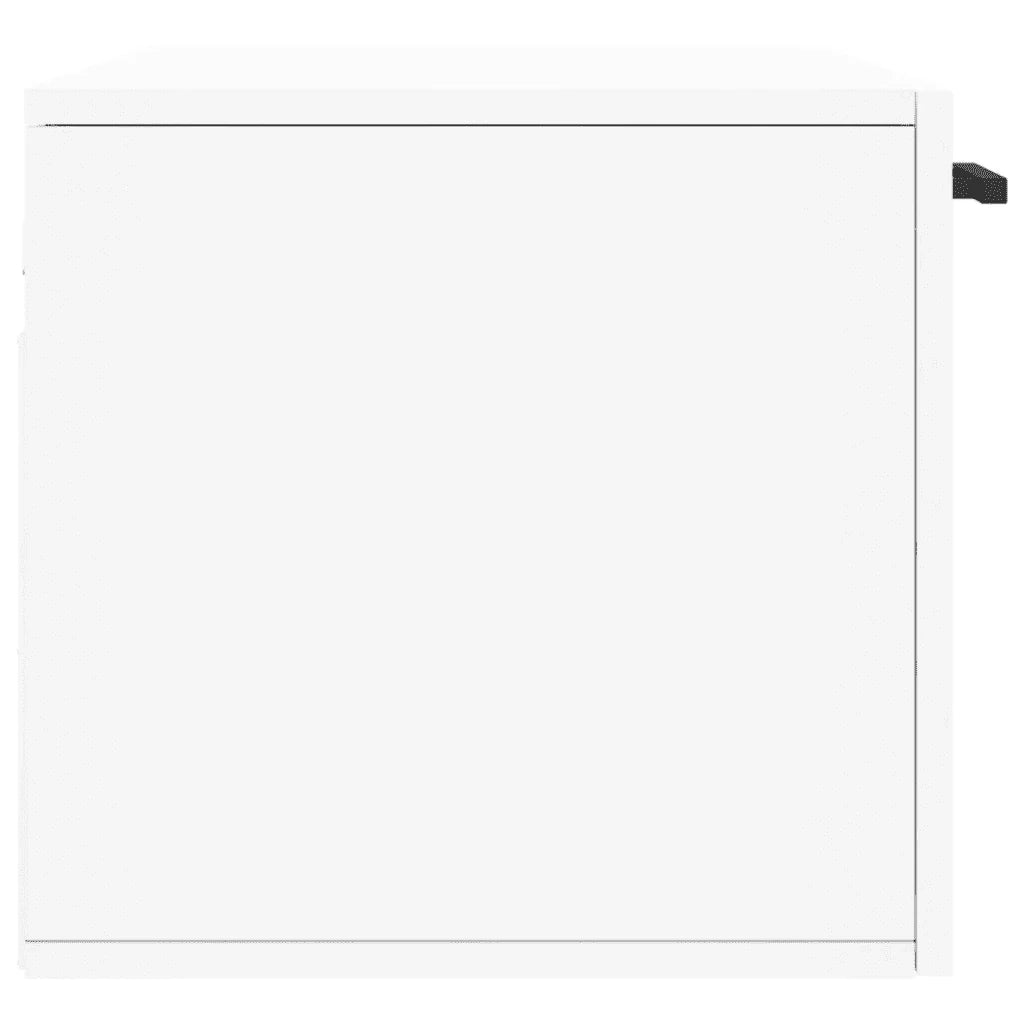 Mobiletto a parete moderno per riporre oggetti in modo pratico e ottimizzare lo spazio abitativo 80 x 36,5 x 35 cm legno composito bianco 02_0048869