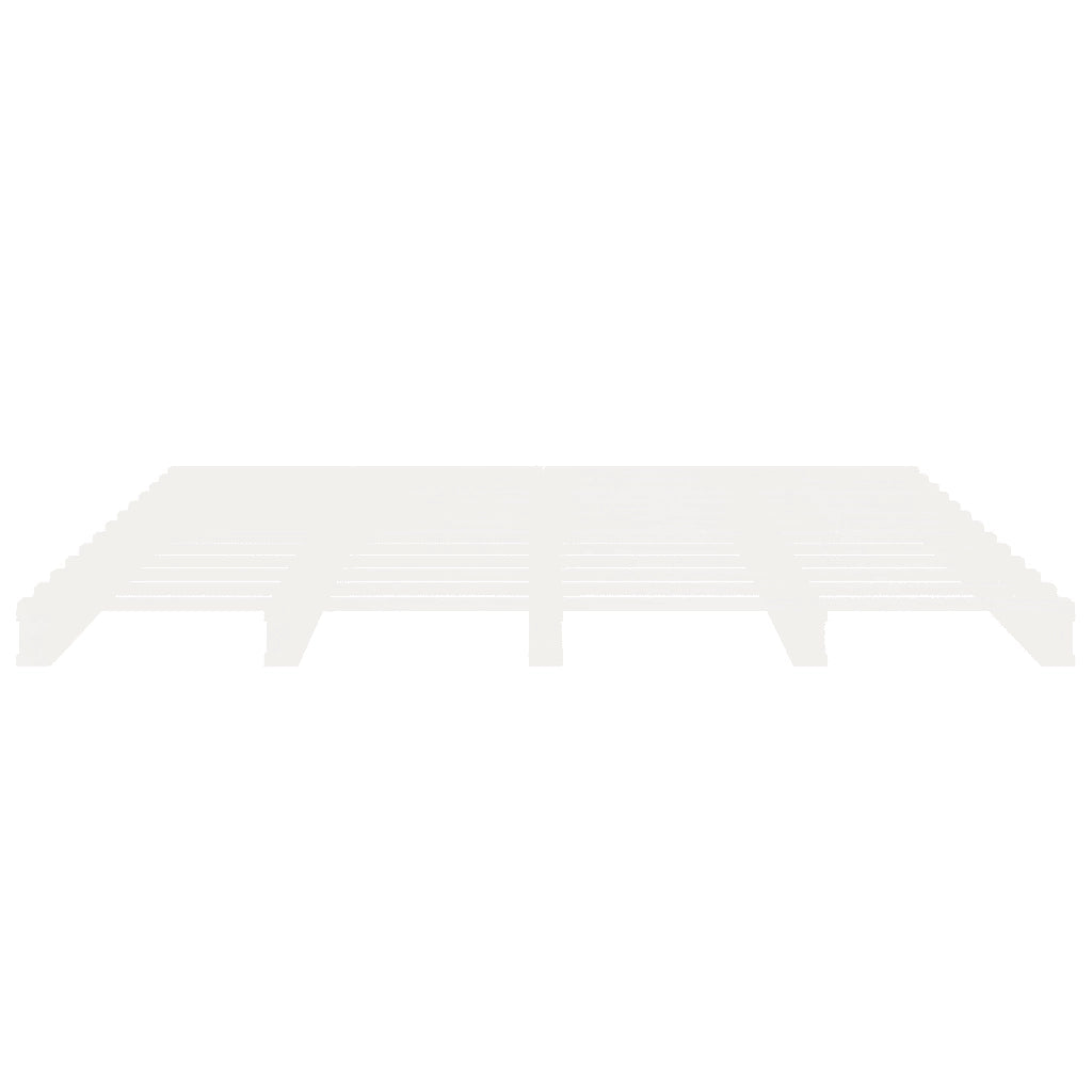 vidaXL Giroletto senza Materasso Bianco 180x200 cm Legno Massello Pino