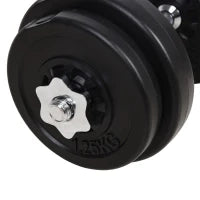 Set Bilanciere e Dischi 65kg con 2 Manubri Pesi, Bilanciere Palestra Manubri con 14 Dischi in Acciaio e Plastica