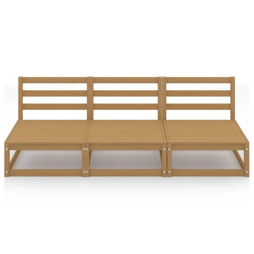 Divano da Giardino a 3 Posti Miele in Legno Massello di Pino cod mxl 73520