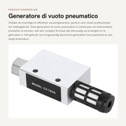 Generatore di vuoto a pistoni - Pneumatico - CV-10HS - Silenziatore - Compattato - Sostenibile - Pompaggio di vuoto