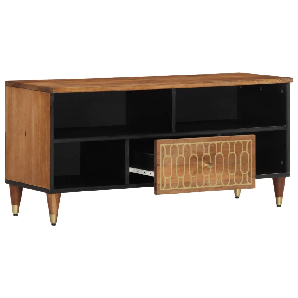 Mobile Porta TV 100x33x46 cm in Legno Massello di Mango 358300
