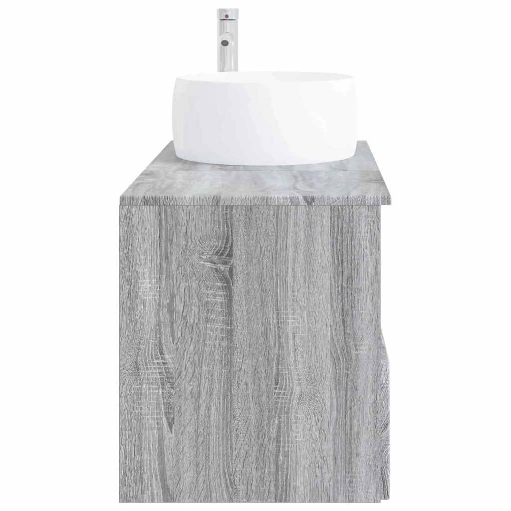Set di mobili per il bagno 2 pz Sonoma grigio 3404100
