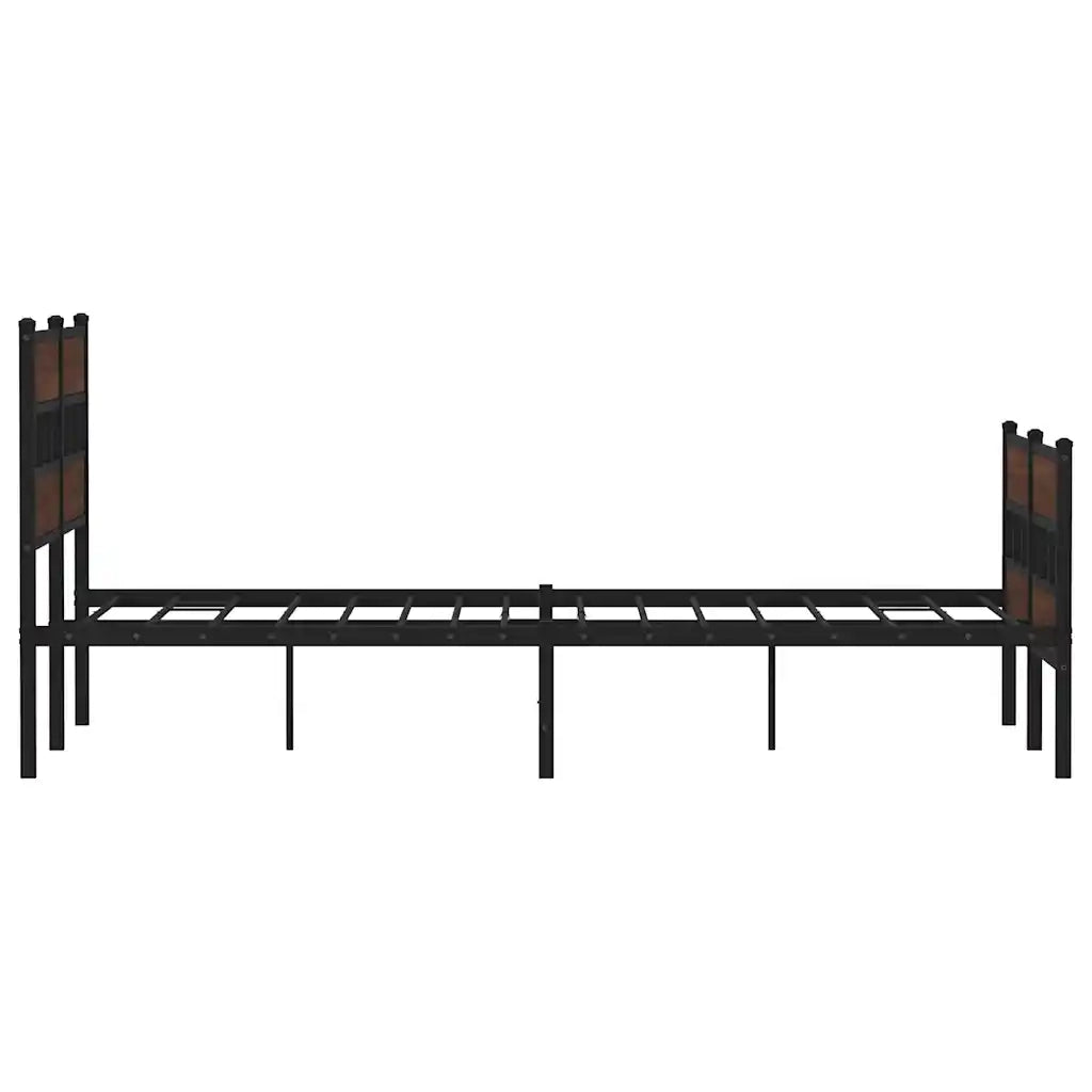 Giroletto senza Materasso in Metallo-Struttura Letto Rovere Marrone 150x200 cm 682760