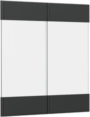Frontale cucina R-Line, Antracite casa di campagna, 59.2 x 59 cm frontale del mobile per pensile con vetro