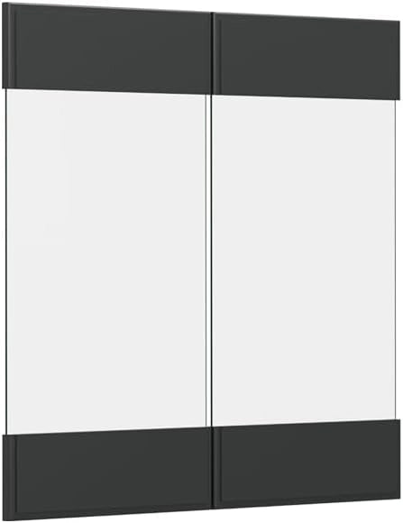 Frontale cucina R-Line, Antracite casa di campagna, 59.2 x 59 cm frontale del mobile per pensile con vetro
