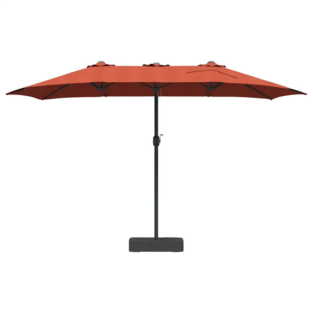 vidaXL Ombrello da giardino Terracotta 385 x 209 x 244 cm Tessuto