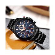 Trade Shop - Orologio Da Polso Curren 8275 Uomo Analogico Quarzo Business Nero Blu -