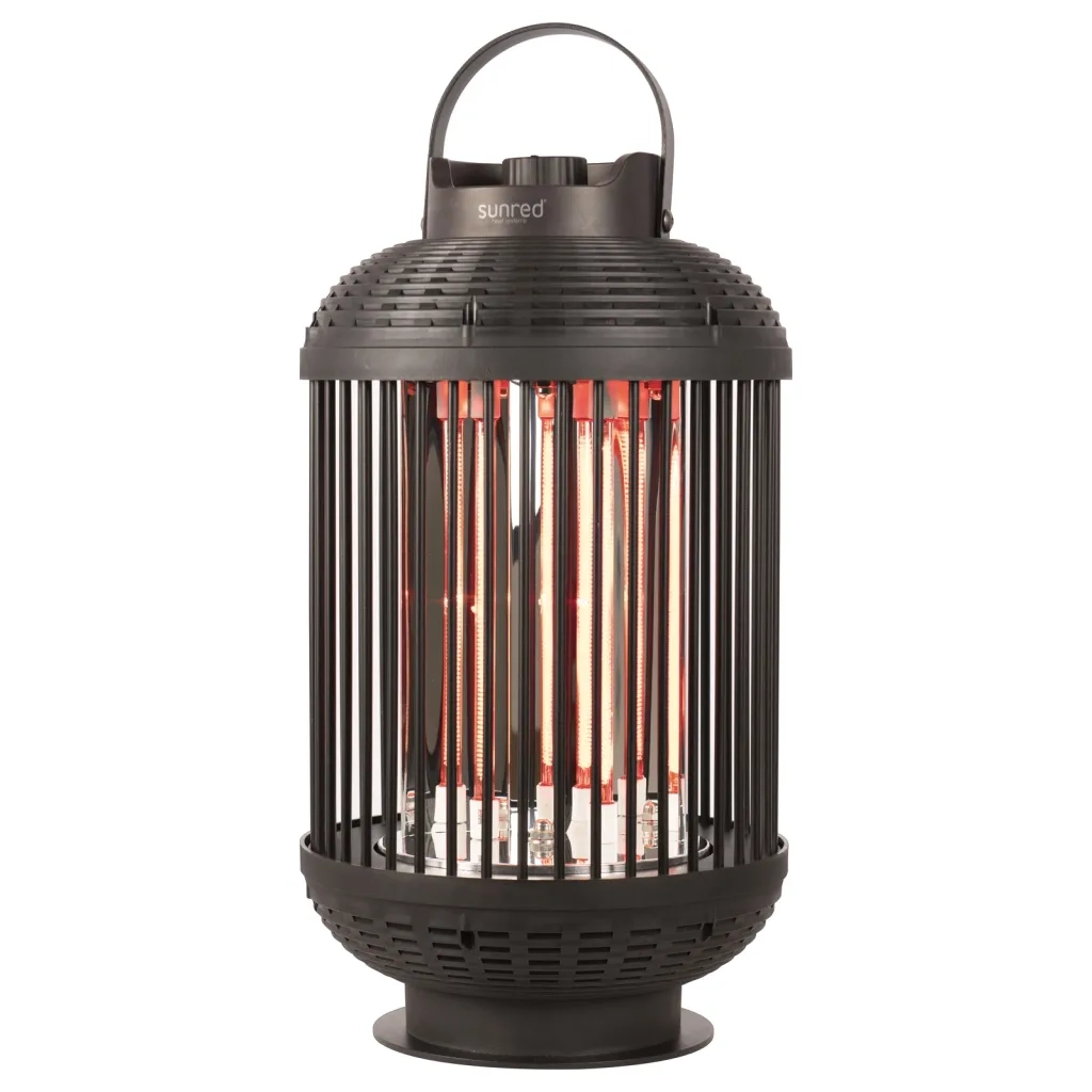 Sunred Lampada Riscaldante da Tavolo Indox 1200 W Alogeno Nerocod mxl 126616
