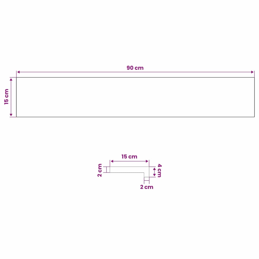 Soglie per finestre 2 pz Verniciato 90 x 15 x 2 cm 42048209