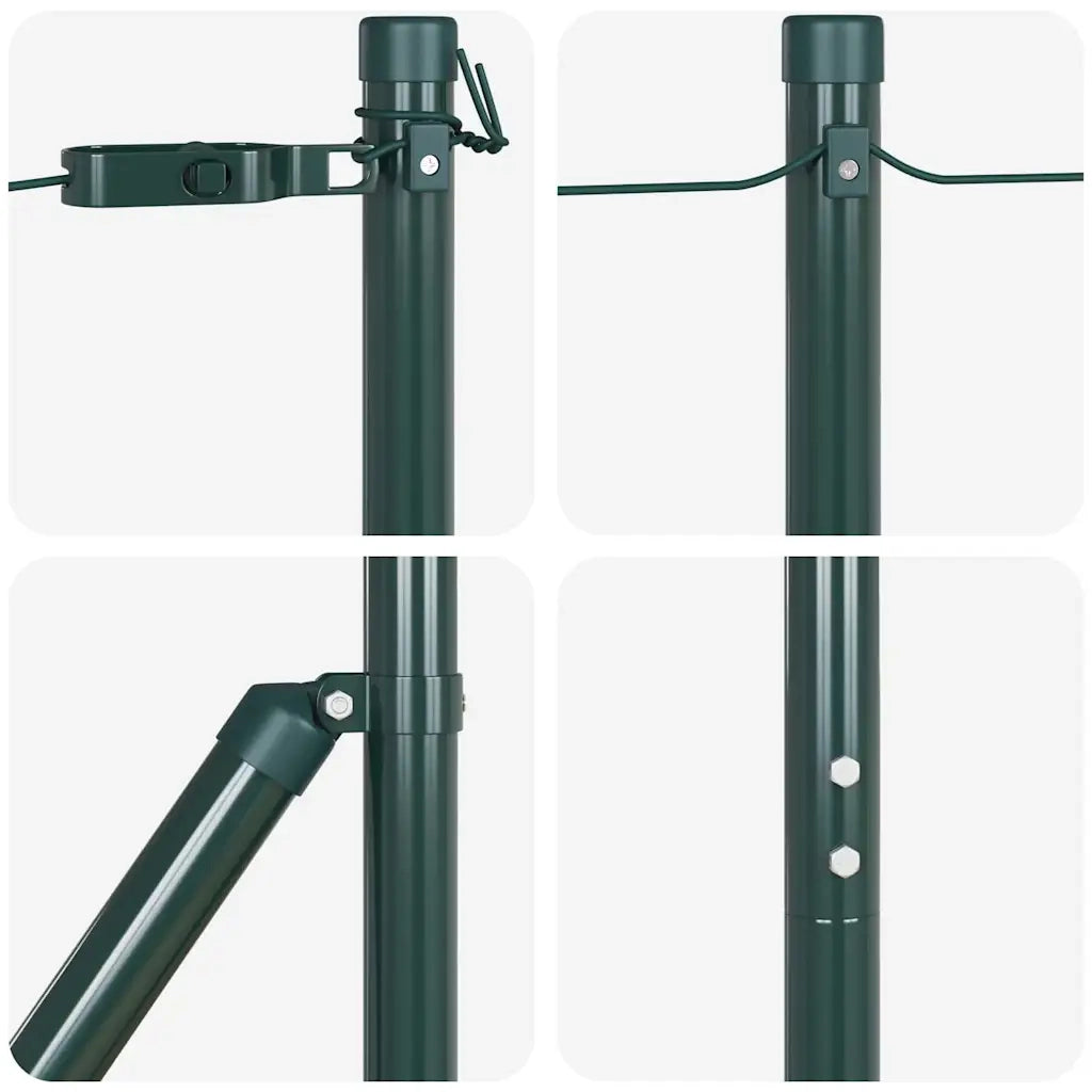 Palo della recinzione 52 pz Verde 3,2 x 3,2 x 200 cm CFW4465146