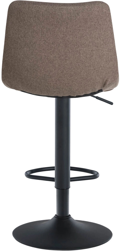 Set di 2 sgabelli da bar Jerry Fabric Tortora,nero